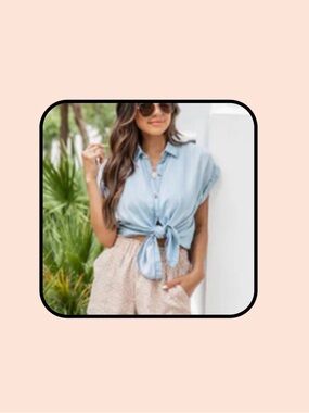 Pink Lily simple reference tan polka dot shorts